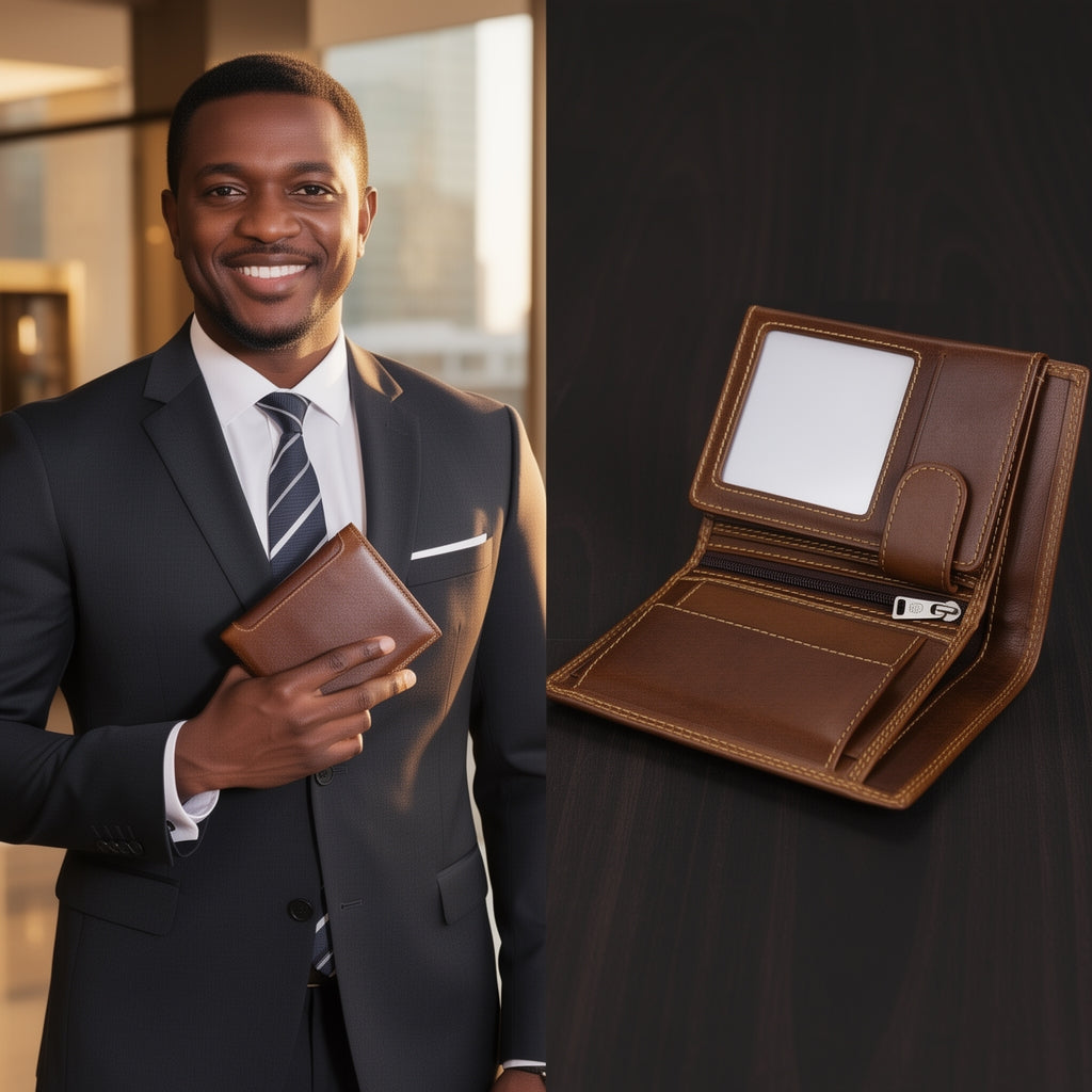 Portefeuille homme en cuir véritable