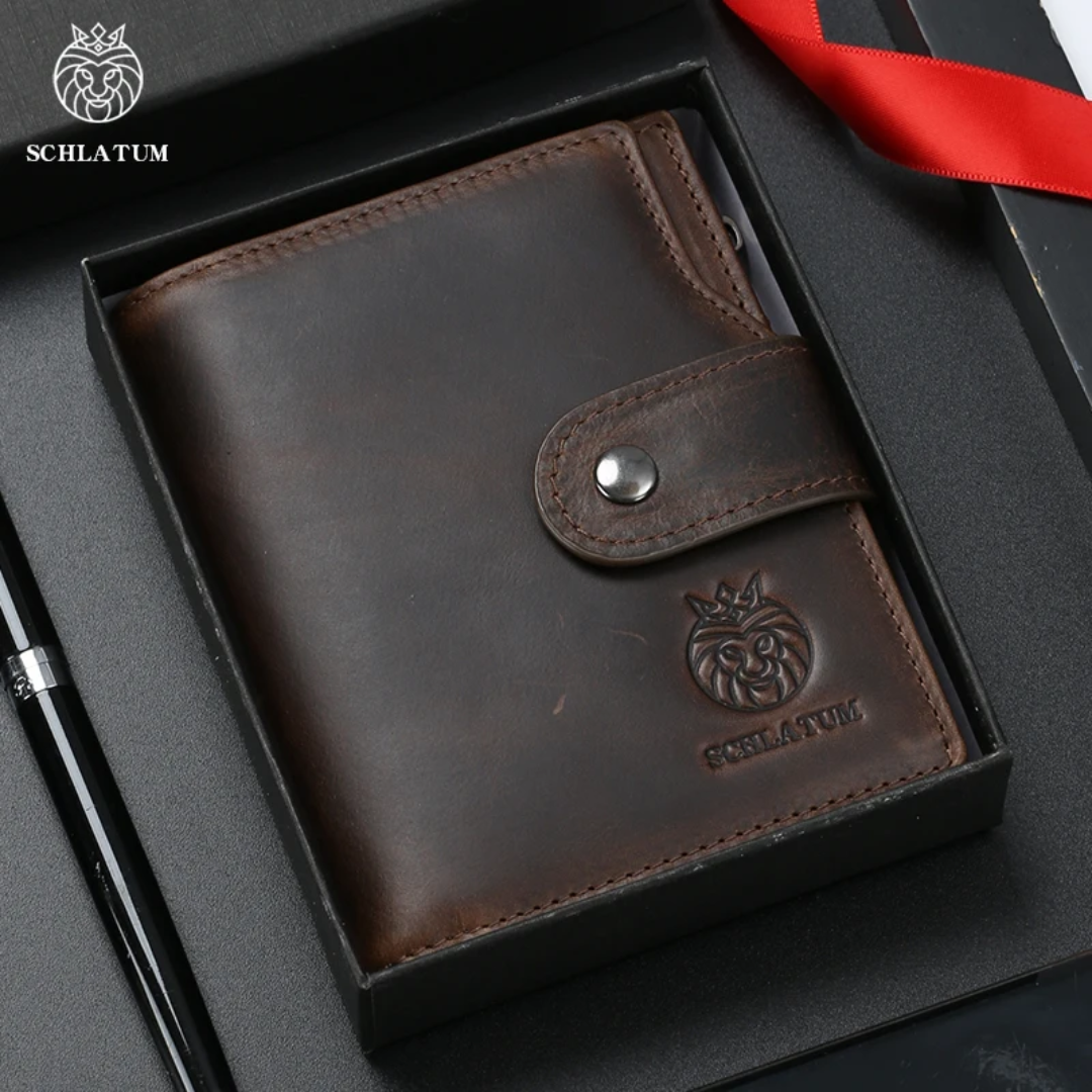 Portefeuille Schlatum en cuir véritable