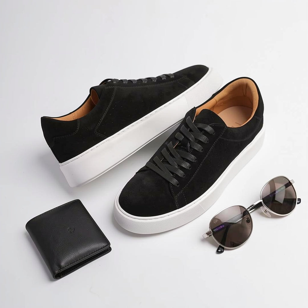 Baskets en cuir suédé pour homme