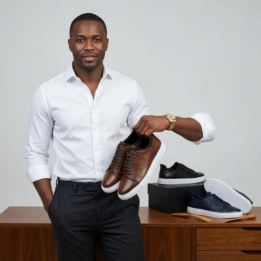 Chaussure oxford pour homme en cuir véritable
