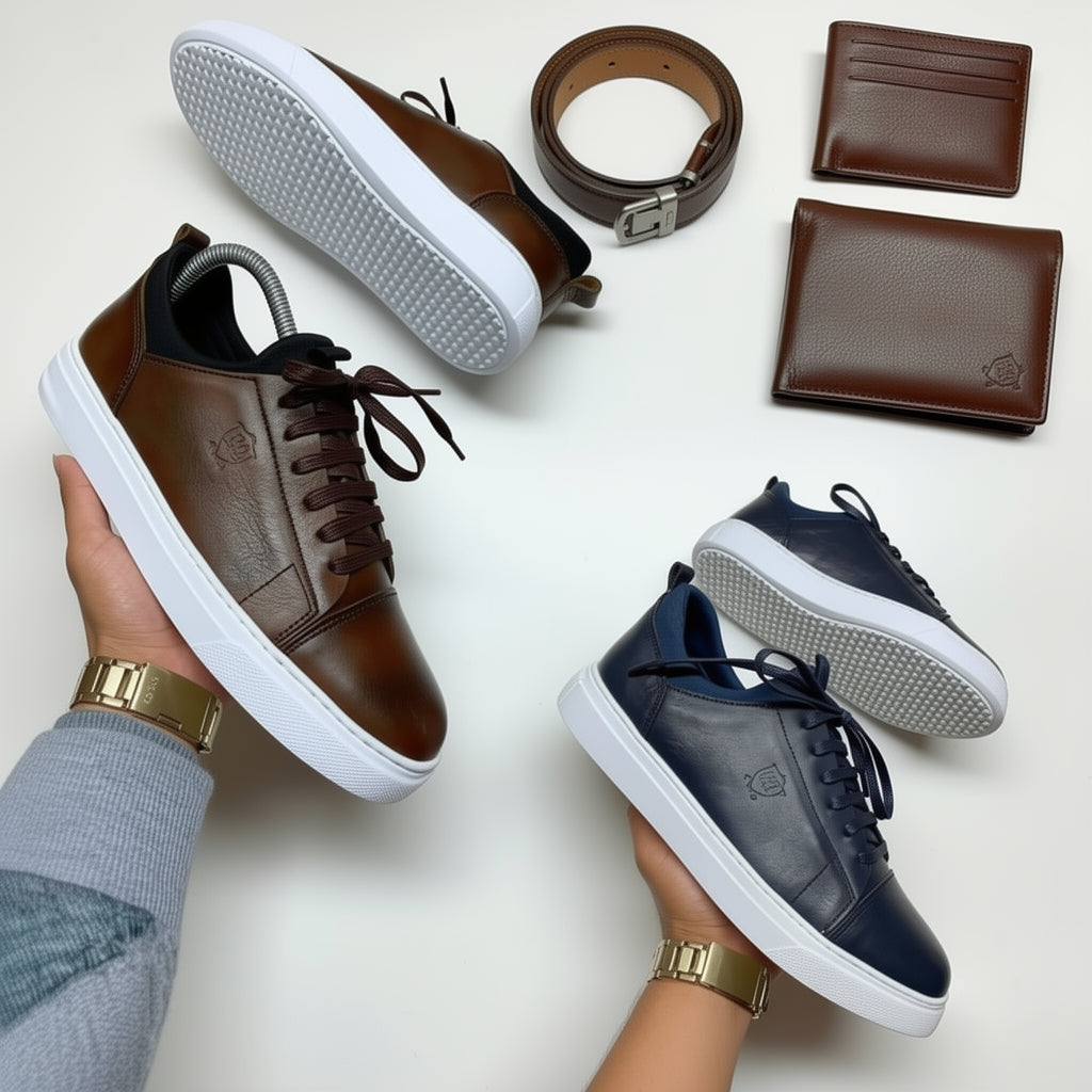 Chaussure oxford pour homme en cuir véritable