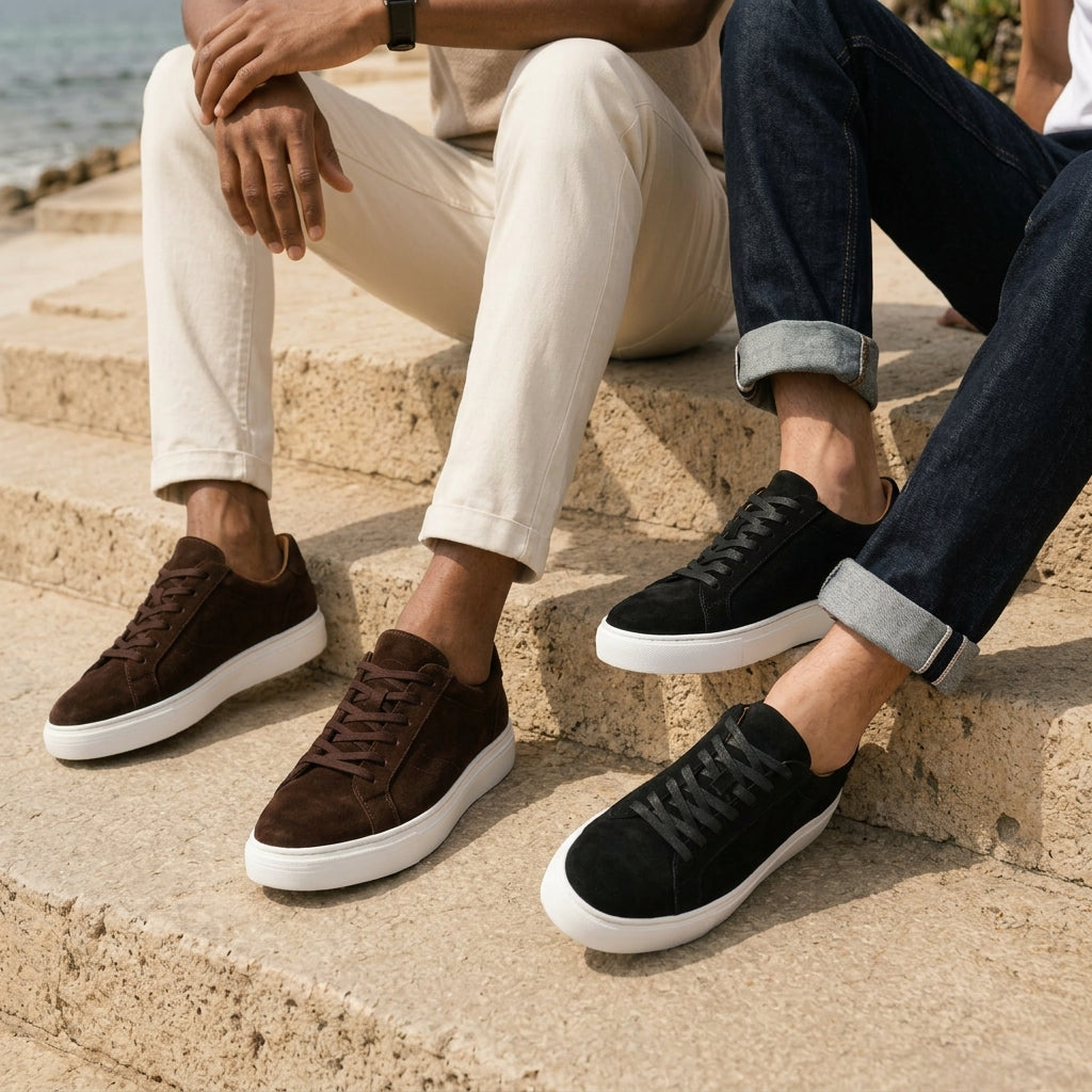 Baskets en cuir suédé pour homme