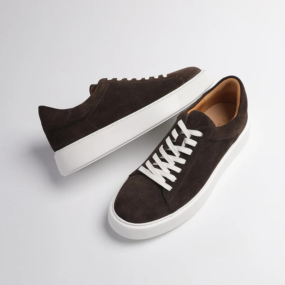 Baskets en cuir suédé pour homme