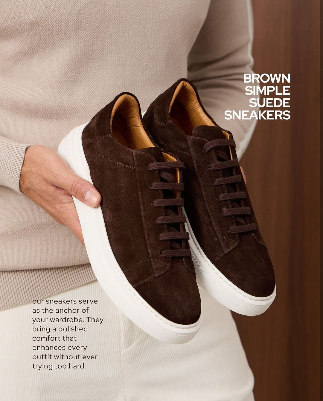 Baskets en cuir suédé pour homme