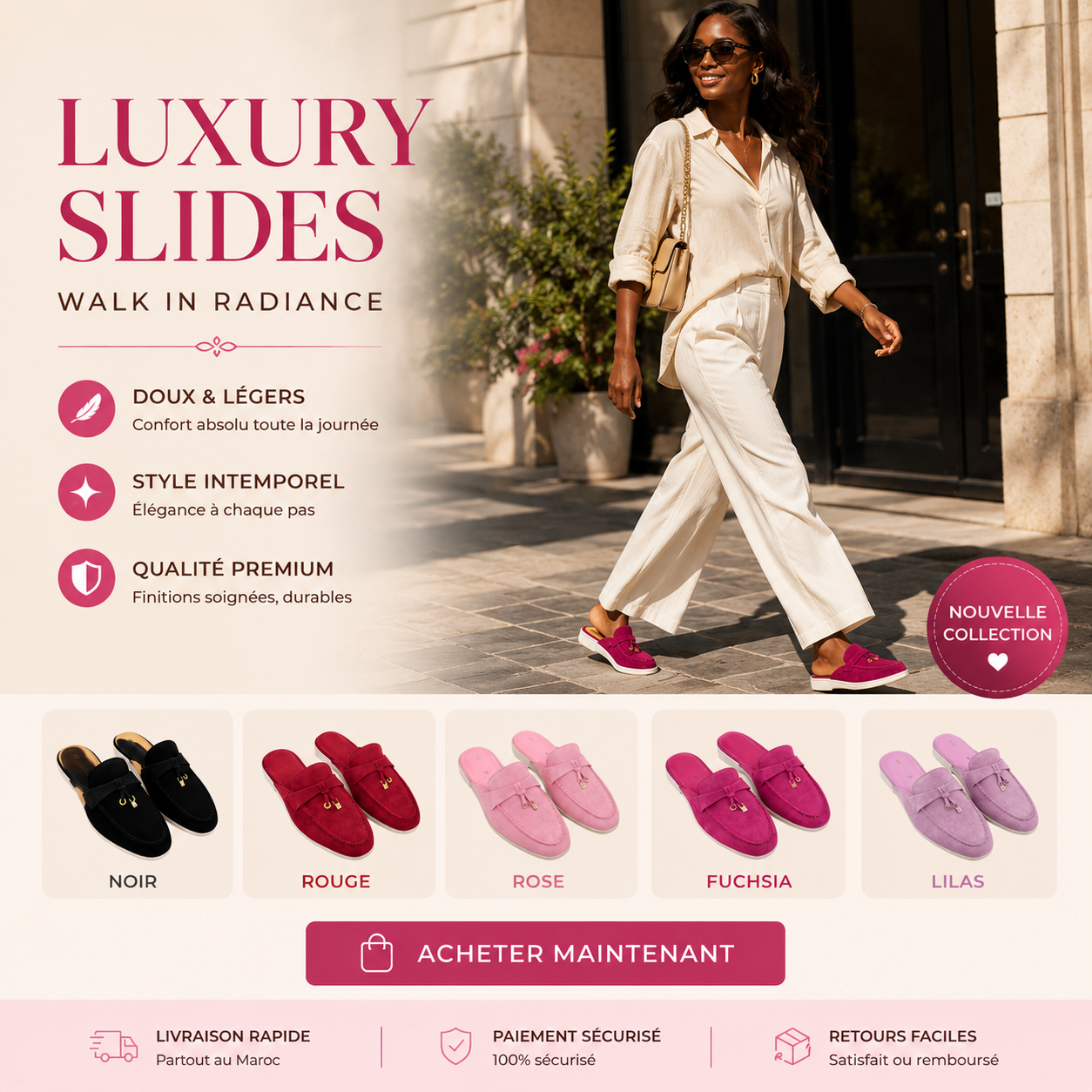 Loro piana en cuir véritable