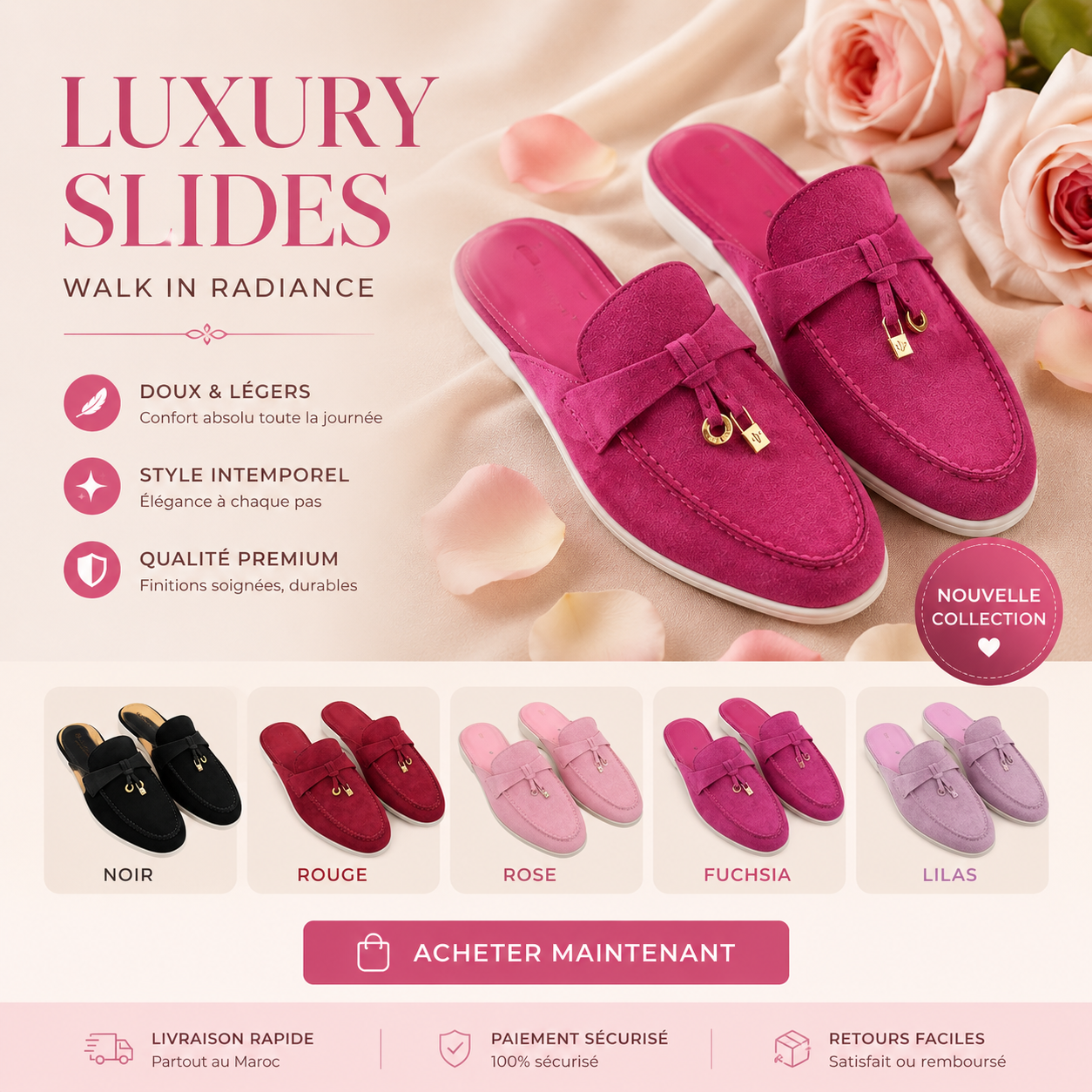 Loro piana en cuir véritable