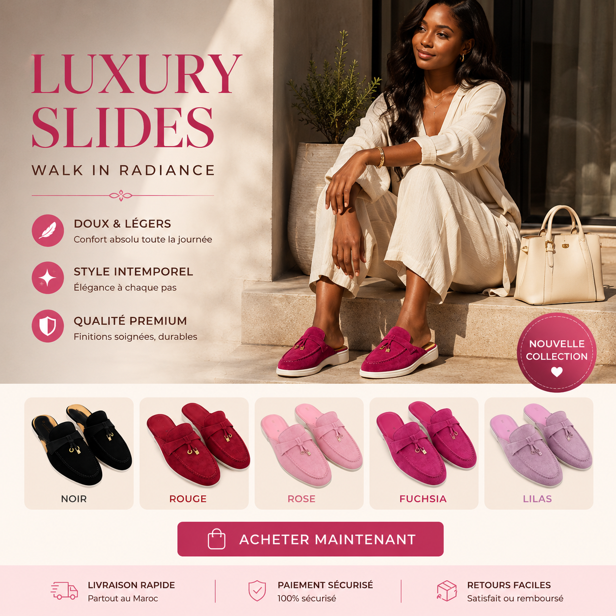 Loro piana en cuir véritable